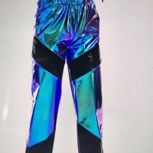 Metalic Holographic Jogger Sweatpants